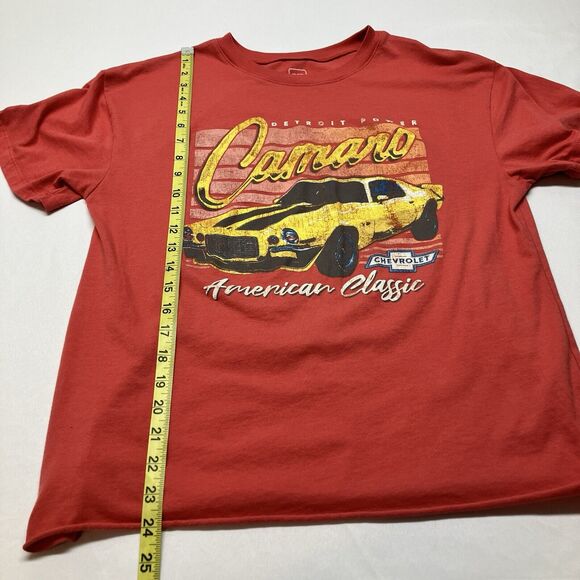 GM American Classic Camero Red Crop T Shirt Women’s Size L - Picture 6 of 6